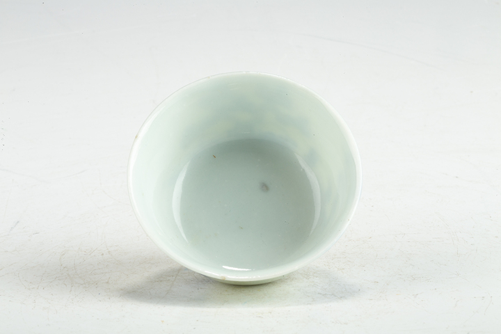 古玩陶瓷清晚·青花山水人物紋杯真品鑒賞圖