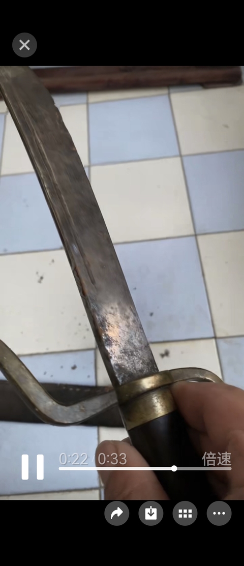 古玩雜項清代民間格斗刀具真品鑒賞圖