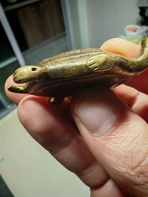 古玩銅器銅龜真品鑒賞圖