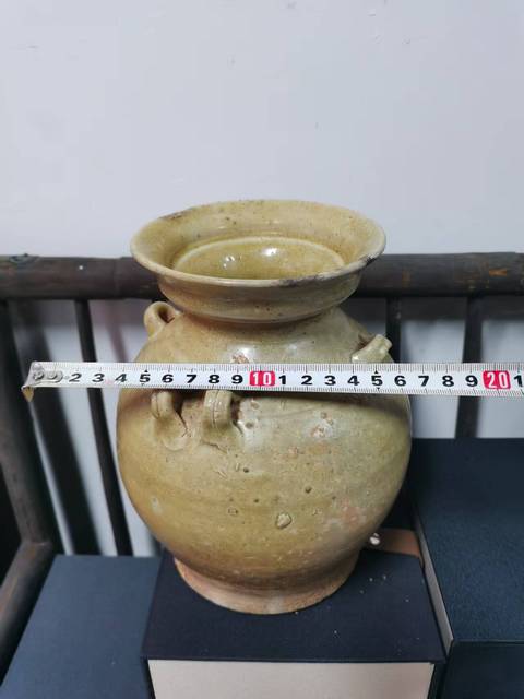 古玩陶瓷青釉盤口多系罐真品鑒賞圖