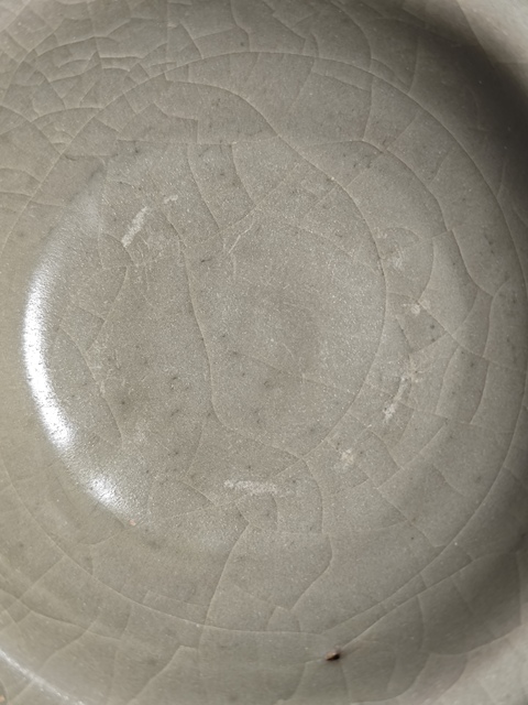 古玩陶瓷龍泉青瓷折沿洗真品鑒賞圖