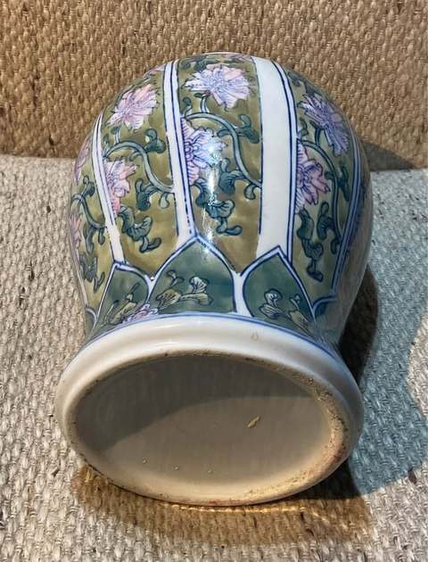 古玩陶瓷花卉紋將軍罐真品鑒賞圖