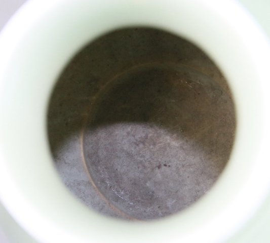 古玩陶瓷清晚期青釉雙耳尊真品鑒賞圖