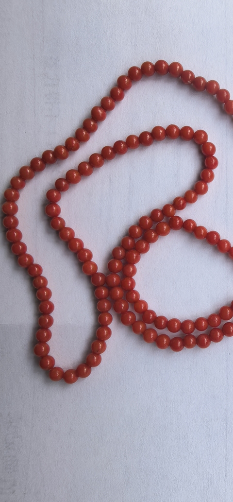 古玩玉器珊瑚珠串真品鑒賞圖