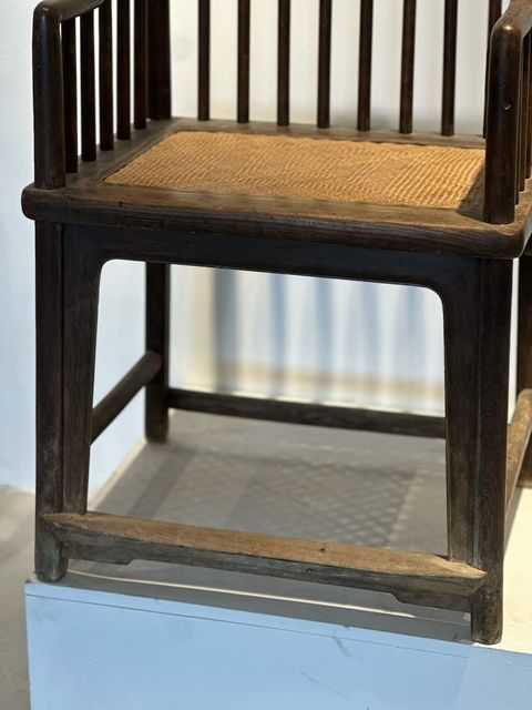 古玩雜項櫸木扶手椅三件套真品鑒賞圖