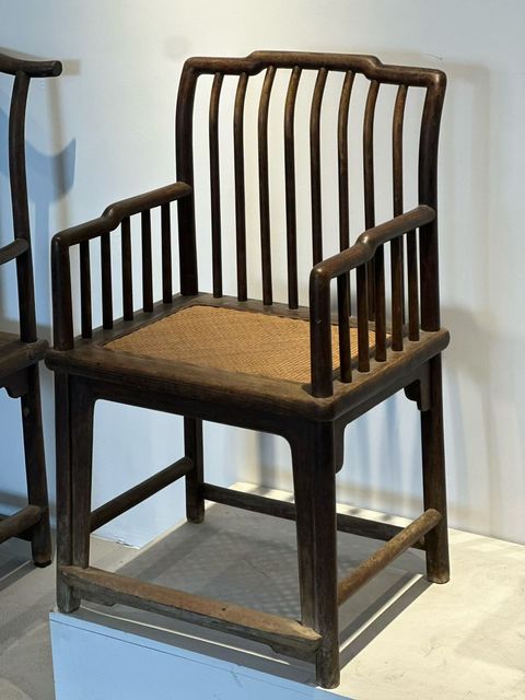 古玩雜項櫸木扶手椅三件套真品鑒賞圖