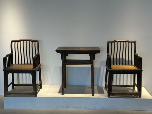 古玩雜項櫸木扶手椅三件套真品鑒賞圖