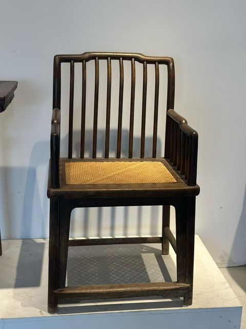 古玩雜項櫸木扶手椅三件套真品鑒賞圖