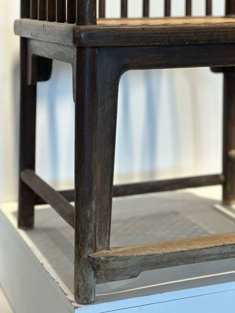 古玩雜項櫸木扶手椅三件套真品鑒賞圖