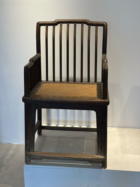 古玩雜項櫸木扶手椅三件套真品鑒賞圖