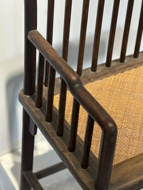 古玩雜項櫸木扶手椅三件套真品鑒賞圖