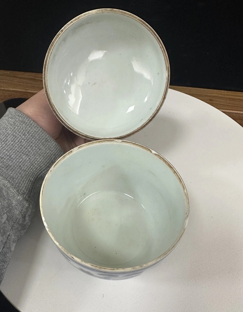 古玩陶瓷青花博古蓋缸真品鑒賞圖