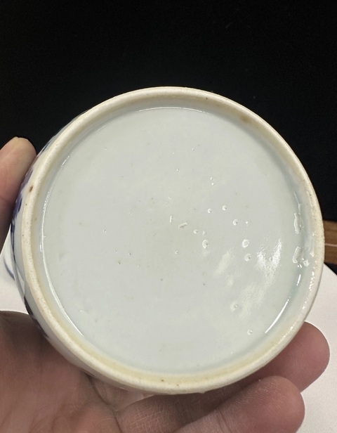 古玩陶瓷青花博古蓋缸真品鑒賞圖