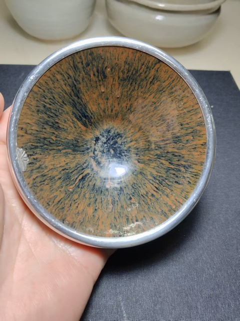 古玩陶瓷建窯兔毫盞真品鑒賞圖