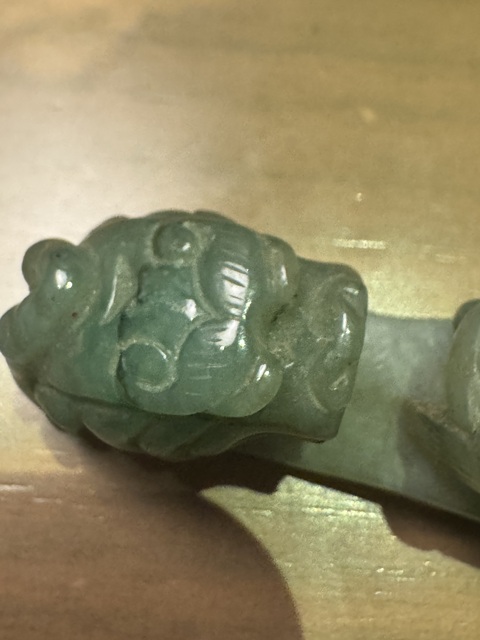 古玩玉器翡翠雕“蒼龍教子”帶鉤真品鑒賞圖