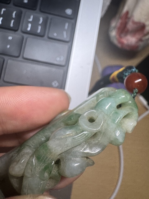 古玩玉器翡翠雕“蒼龍教子”帶鉤真品鑒賞圖