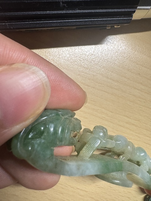 古玩玉器翡翠雕“蒼龍教子”帶鉤真品鑒賞圖