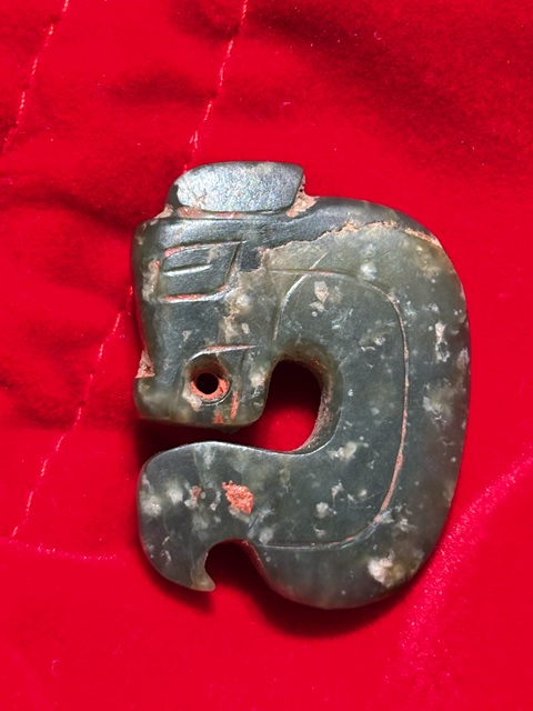 古玩玉器做舊仿古“曲尾龍佩”真品鑒賞圖