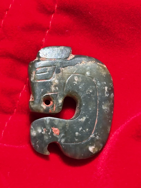 古玩玉器做舊仿古“曲尾龍佩”真品鑒賞圖