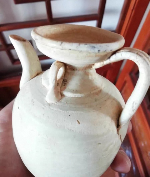 古玩陶瓷青白釉執壺真品鑒賞圖