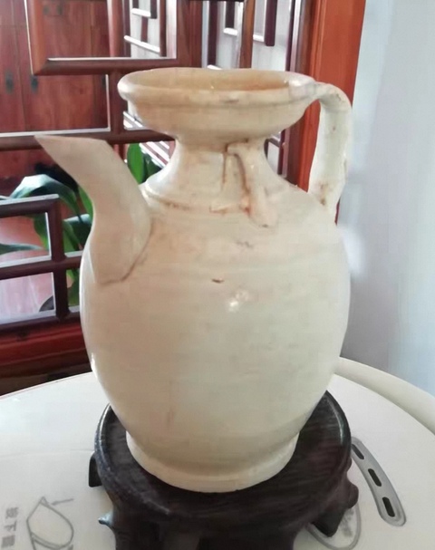 古玩陶瓷青白釉執壺真品鑒賞圖