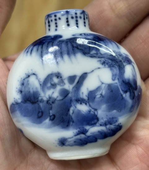 古玩陶瓷青花鼻煙壺真品鑒賞圖