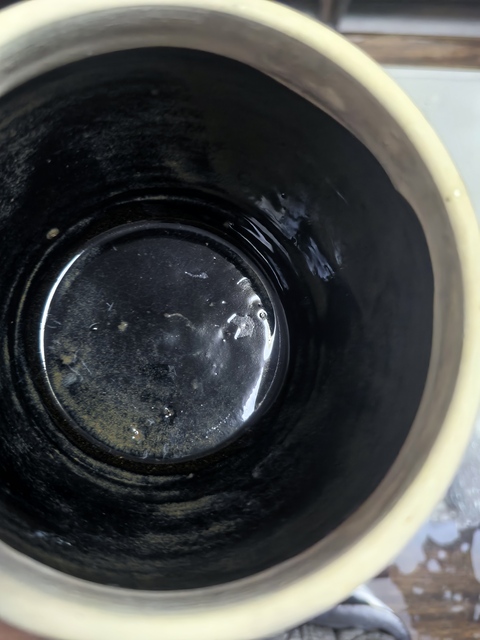 古玩陶瓷磁州窯白覆輪窯變黑釉洗拍賣，當前價格120元