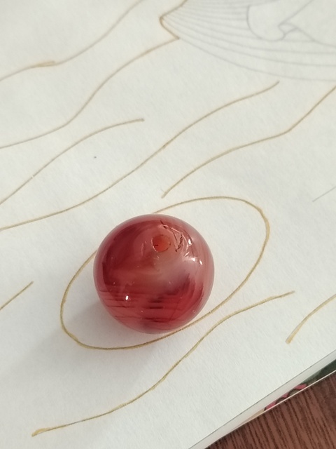 古玩玉器福利天然紅瑪瑙珠拍賣，當(dāng)前價(jià)格188元