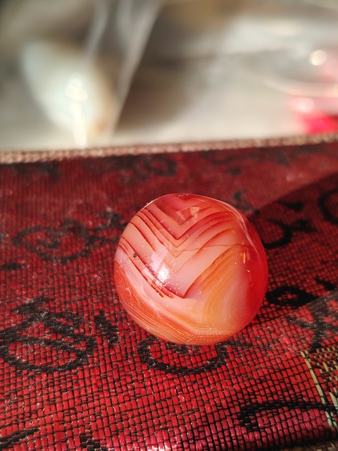 古玩玉器福利天然紅瑪瑙珠拍賣，當(dāng)前價(jià)格188元