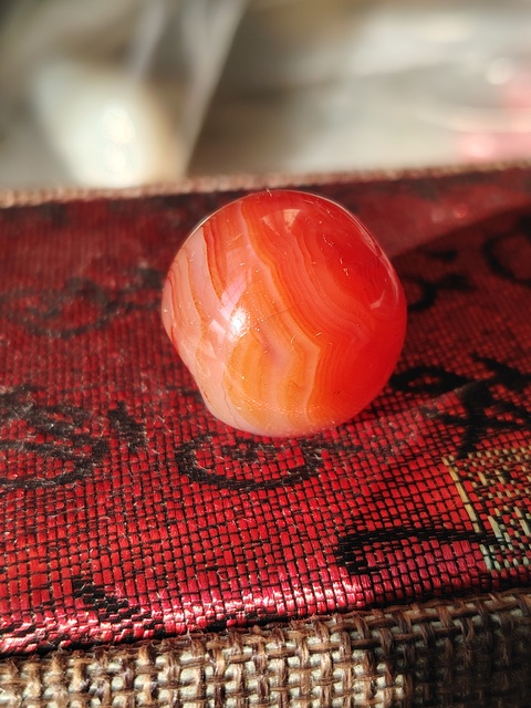 古玩玉器福利天然紅瑪瑙珠拍賣，當(dāng)前價(jià)格188元