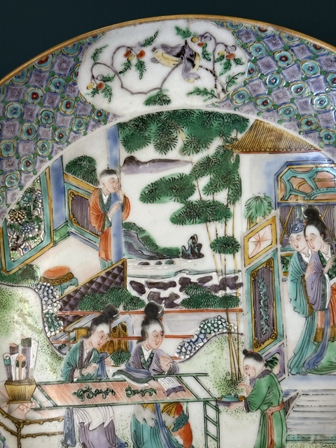 古玩陶瓷廣五彩人物盤(pán)真品鑒賞圖