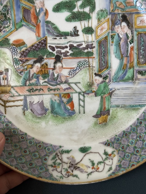 古玩陶瓷廣五彩人物盤(pán)真品鑒賞圖