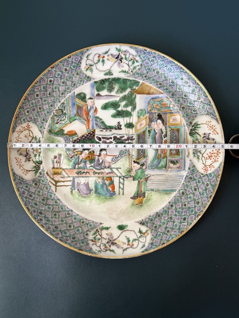 古玩陶瓷廣五彩人物盤(pán)真品鑒賞圖