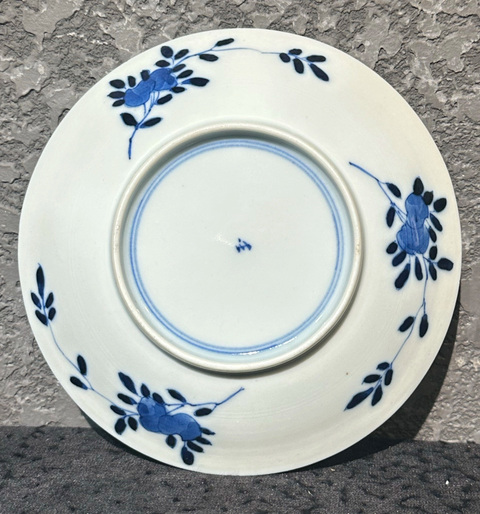 古玩陶瓷狩獵紋青花盤真品鑒賞圖