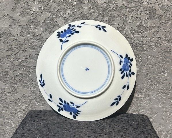 古玩陶瓷狩獵紋青花盤真品鑒賞圖