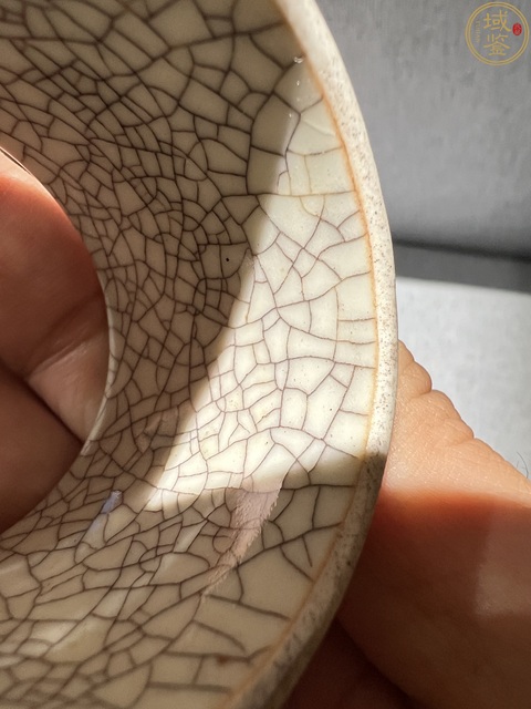 古玩陶瓷日本明治哥釉茶柱蓋置真品鑒賞圖