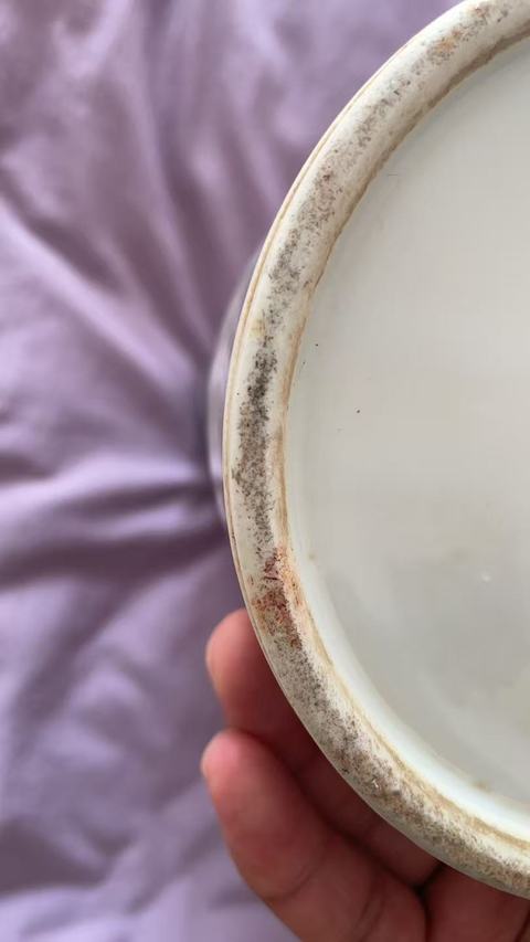 古玩陶瓷泛紅帽筒真品鑒賞圖