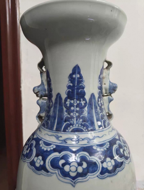 古玩陶瓷清中道光青花瓶真品鑒賞圖