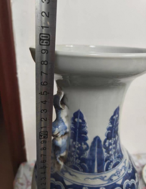 古玩陶瓷清中道光青花瓶真品鑒賞圖