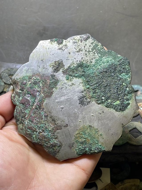 古玩銅器唐·白光花鳥鏡真品鑒賞圖