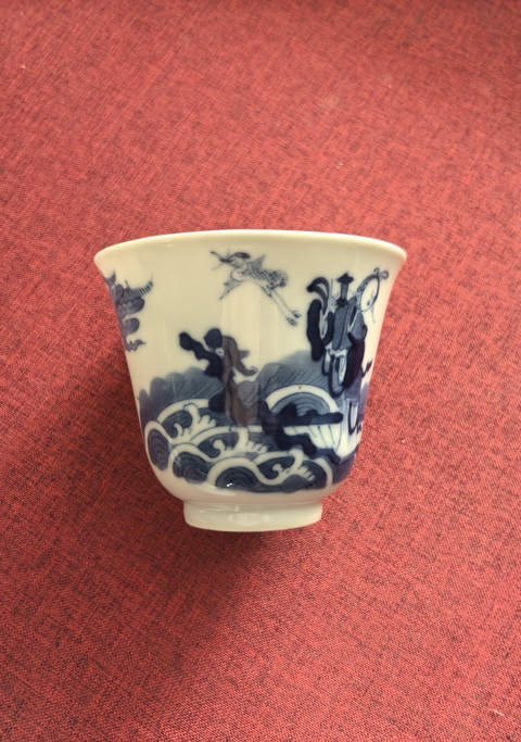 古玩陶瓷青花海屋添籌圖杯碟真品鑒賞圖