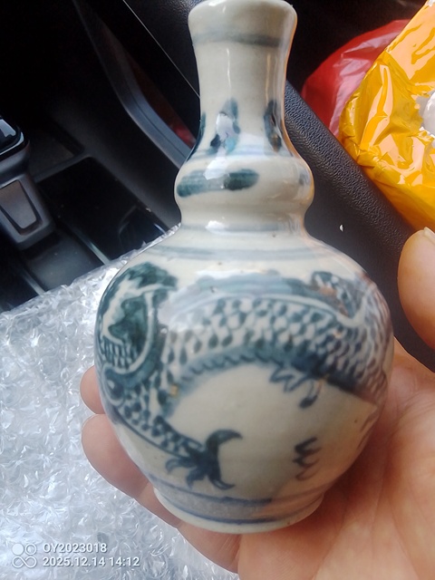 古玩陶瓷青花龍紋葫蘆瓶，平臺不允許估價真品鑒賞圖
