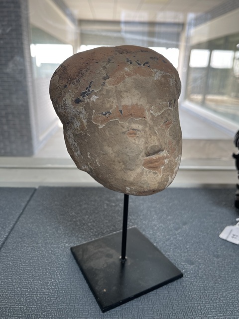 古玩陶瓷侍女陶俑頭真品鑒賞圖