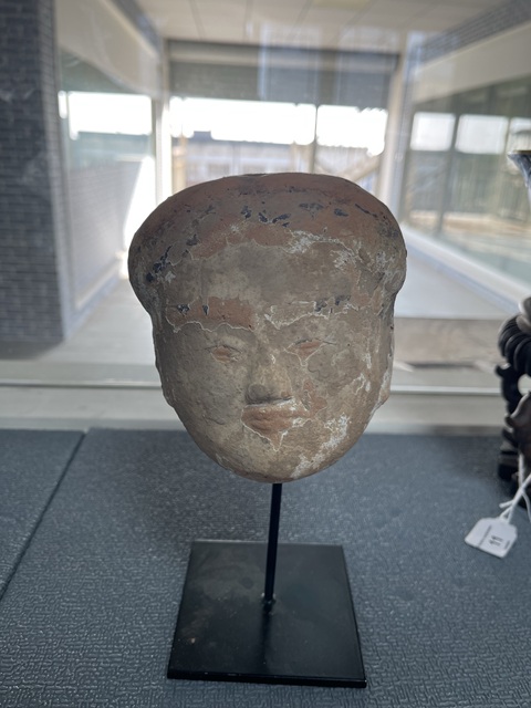 古玩陶瓷侍女陶俑頭真品鑒賞圖