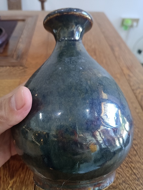 古玩陶瓷磁州窯黑釉玉壺春瓶拍賣，當(dāng)前價格1880元