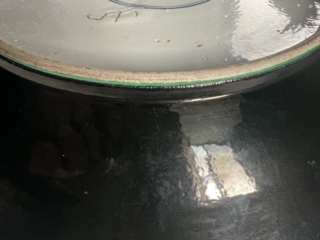 古玩陶瓷墨地五彩人物故事盤真品鑒賞圖