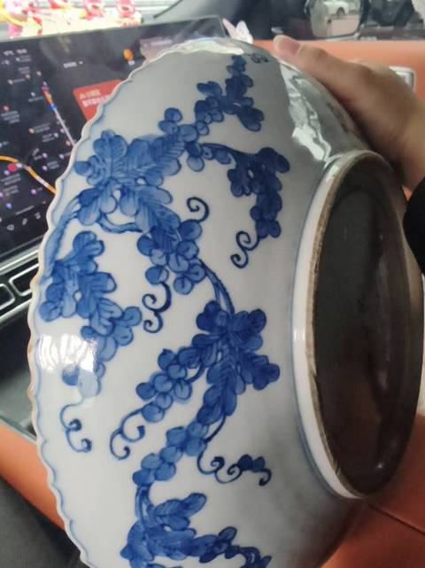 古玩陶瓷青花龍紋盤真品鑒賞圖