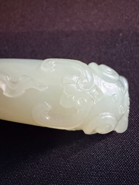 古玩玉器清代龍勾真品鑒賞圖