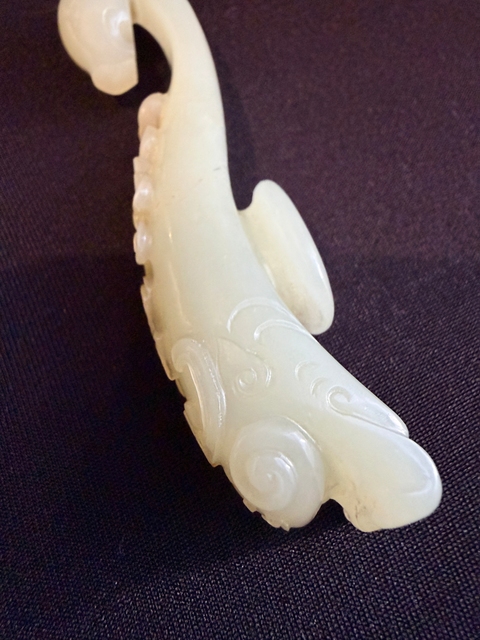 古玩玉器清代龍勾真品鑒賞圖