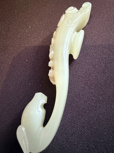 古玩玉器清代龍勾真品鑒賞圖